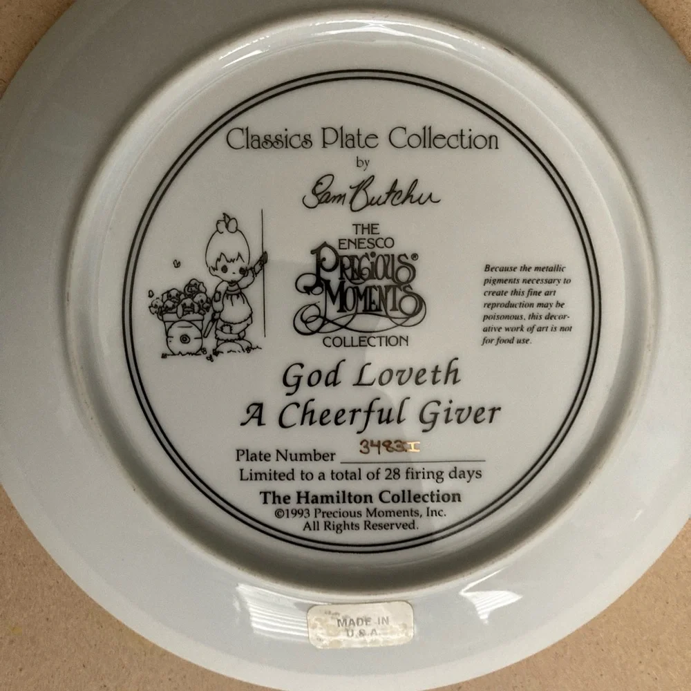 Precious moments display plate - Picture 10 of 11
